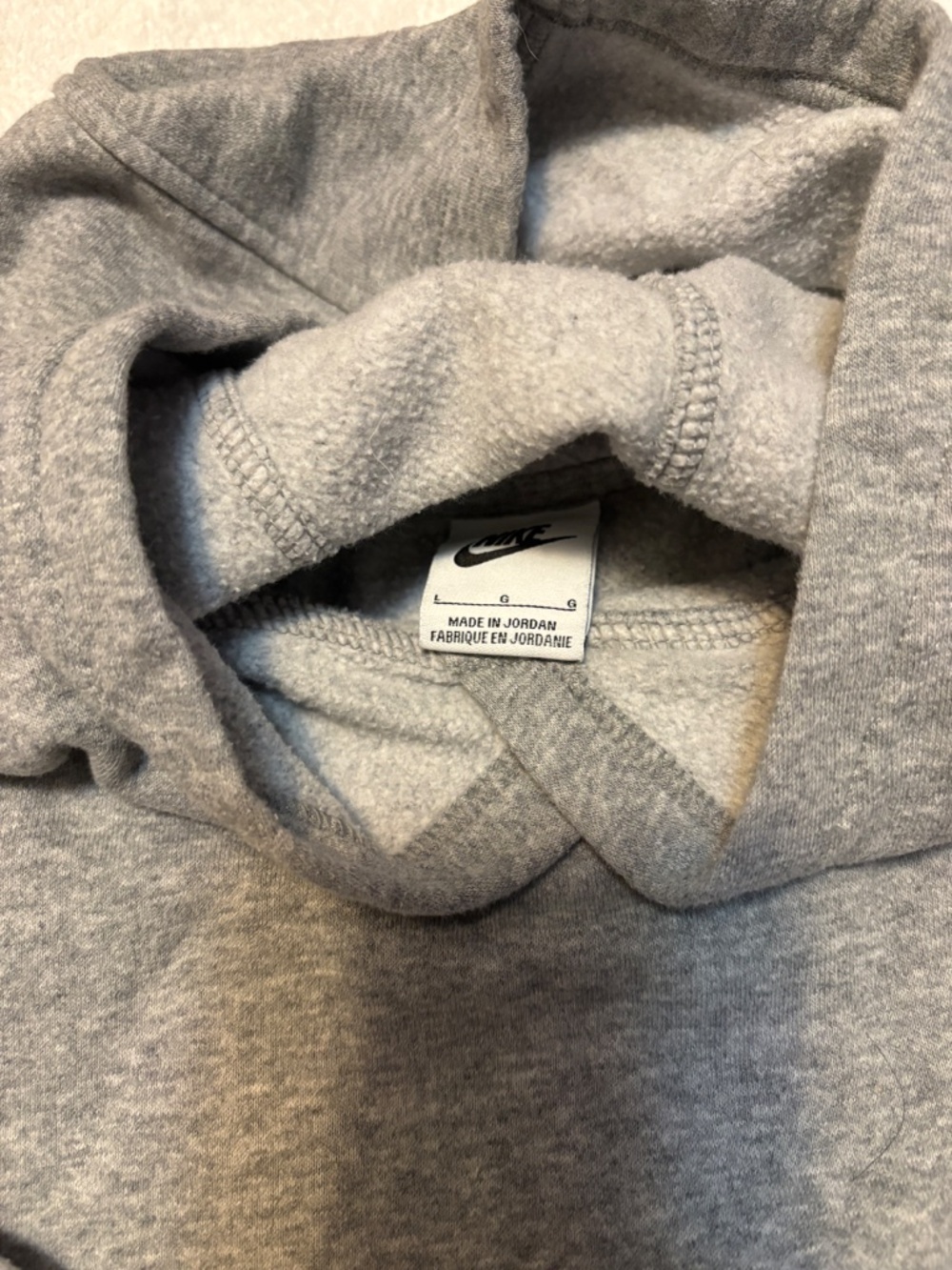 Boys Grey Nike Hoodie Sweatshirt Youth Medium - Picture 2 of 2